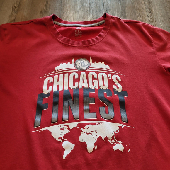 Adidas Regular Fit Chicago's Finest Derek Rose T-Shirt Mens Size XXL - Picture 2 of 8